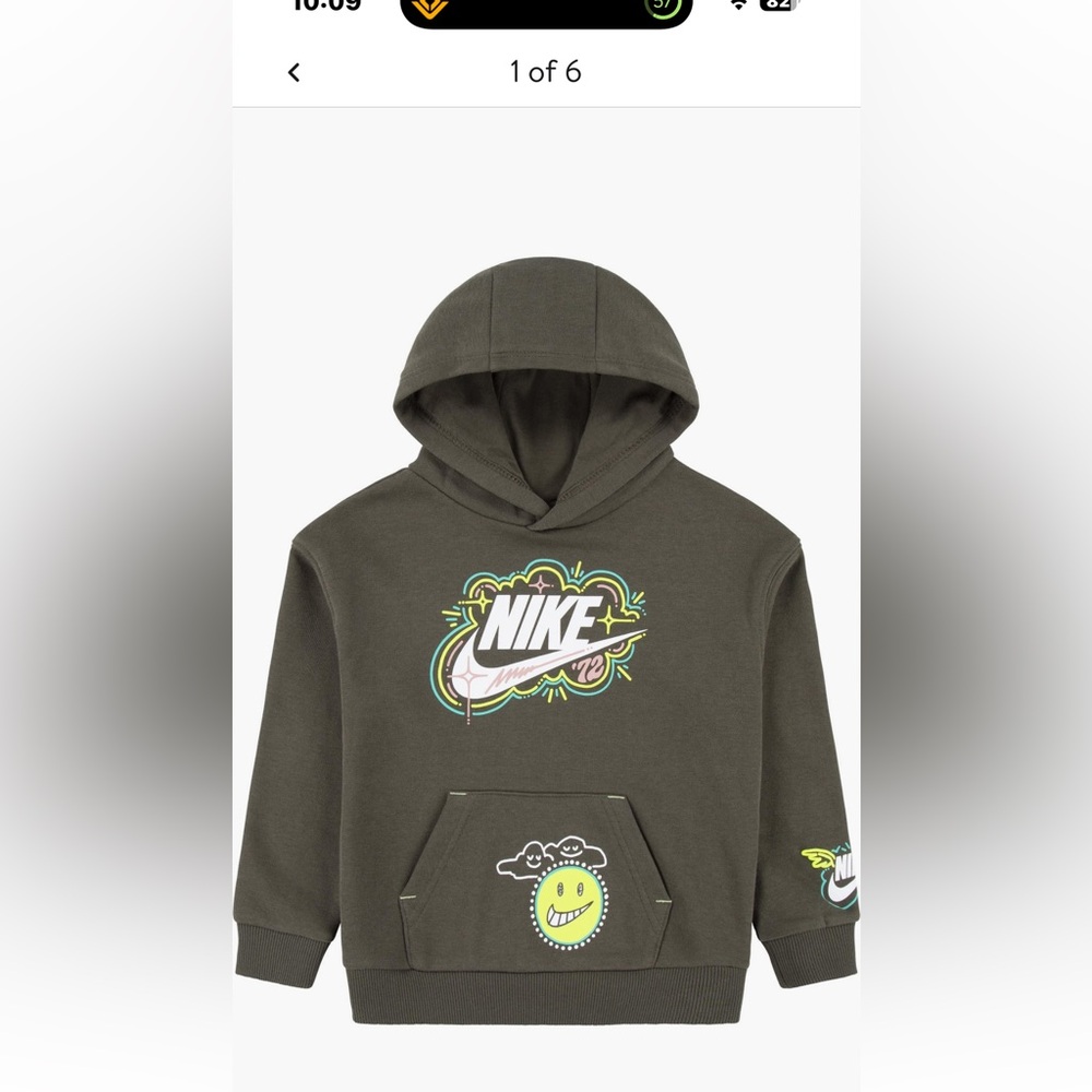 Nike kids logo hoodie size 4-5